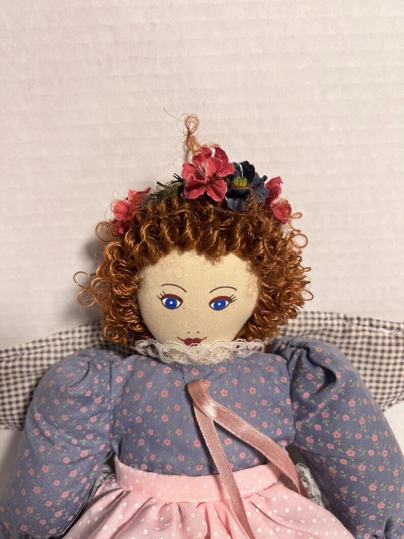 Bolsa de compras para muñeca Angel Bag Lady, estilo vintage de 1997, 19 pulgadas de largo. imagen 2