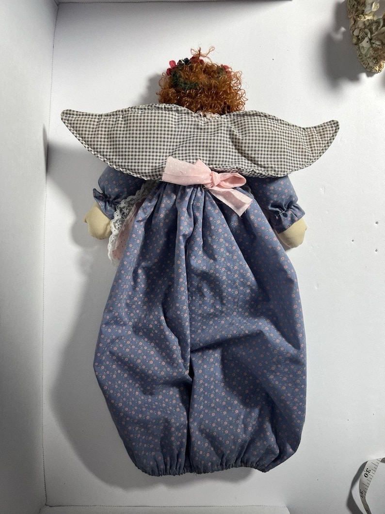 Bolsa de compras para muñeca Angel Bag Lady, estilo vintage de 1997, 19 pulgadas de largo. imagen 4