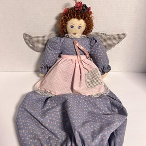 Bolsa de compras para muñeca Angel Bag Lady, estilo vintage de 1997, 19 pulgadas de largo. imagen 1