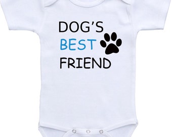 Dog's best friend Onesie® Gerber Onesie® Bodysuit Cute baby shower gift, dog lover shirt