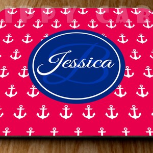 Personalized Gift Monogram Mousepad Monogram Mouse Pad Personalized Mousepad Personalized Mouse Pad Custom Mouse Pad Chevron Mousepad Pink
