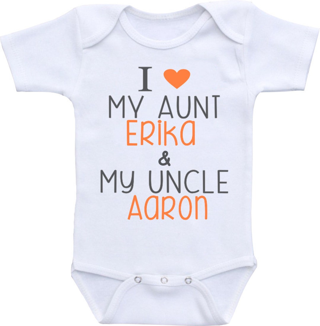Personalized I Love My Aunt and Uncle Onesie® Bodysuit Gerber Baby ...