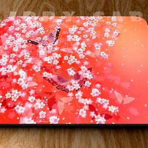 Mouse Pad Japanese Sakura Flowers Mousepad Butterflies Cherry Blossoms Butterfly and Flowers Mousepad