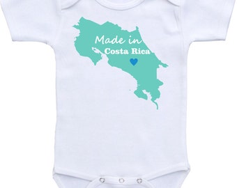 Made in Costa Rica or any country. Made in Onesie®  Baby Shower Gift, baby state shirt