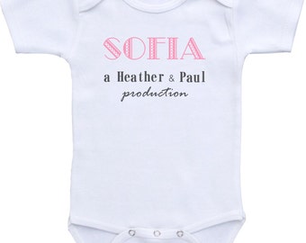 Personalized Production Onesie®  Cute baby shower gifts, baby shirt, baby Girl