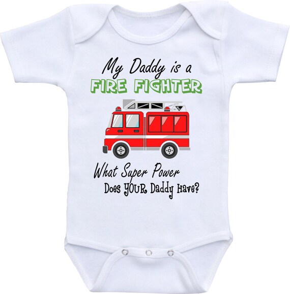 Cute Baby Bodysuits and Kids Shirts RELAX MY DADDY/'S A FIREFIGHTER