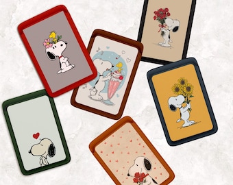 Cute Snoopy MagSafe Wallet iPhone Card Holder