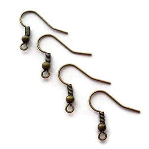 Iron Ear Wires Antique Bronze Nickel Free (10)