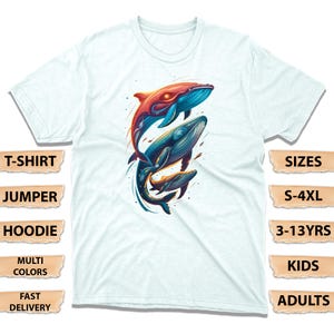 Space Whales T-Shirt, Colorful Cosmic Whale Art Jumper, Unique Ocean & Galaxy Hoodie,  Animal Lovers And Space Enthusiasts Tee