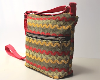 Handmade Upholstery Crossbody Bag, Small Everyday Purse