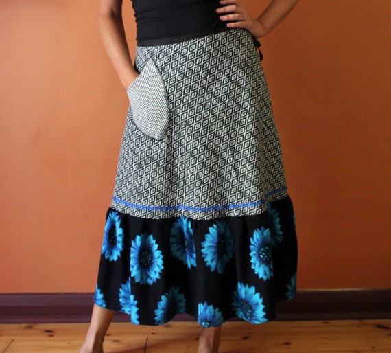 wrap skirts with pockets