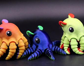 3D Printed Flapjack Octopus: Articulated Desk Figurine