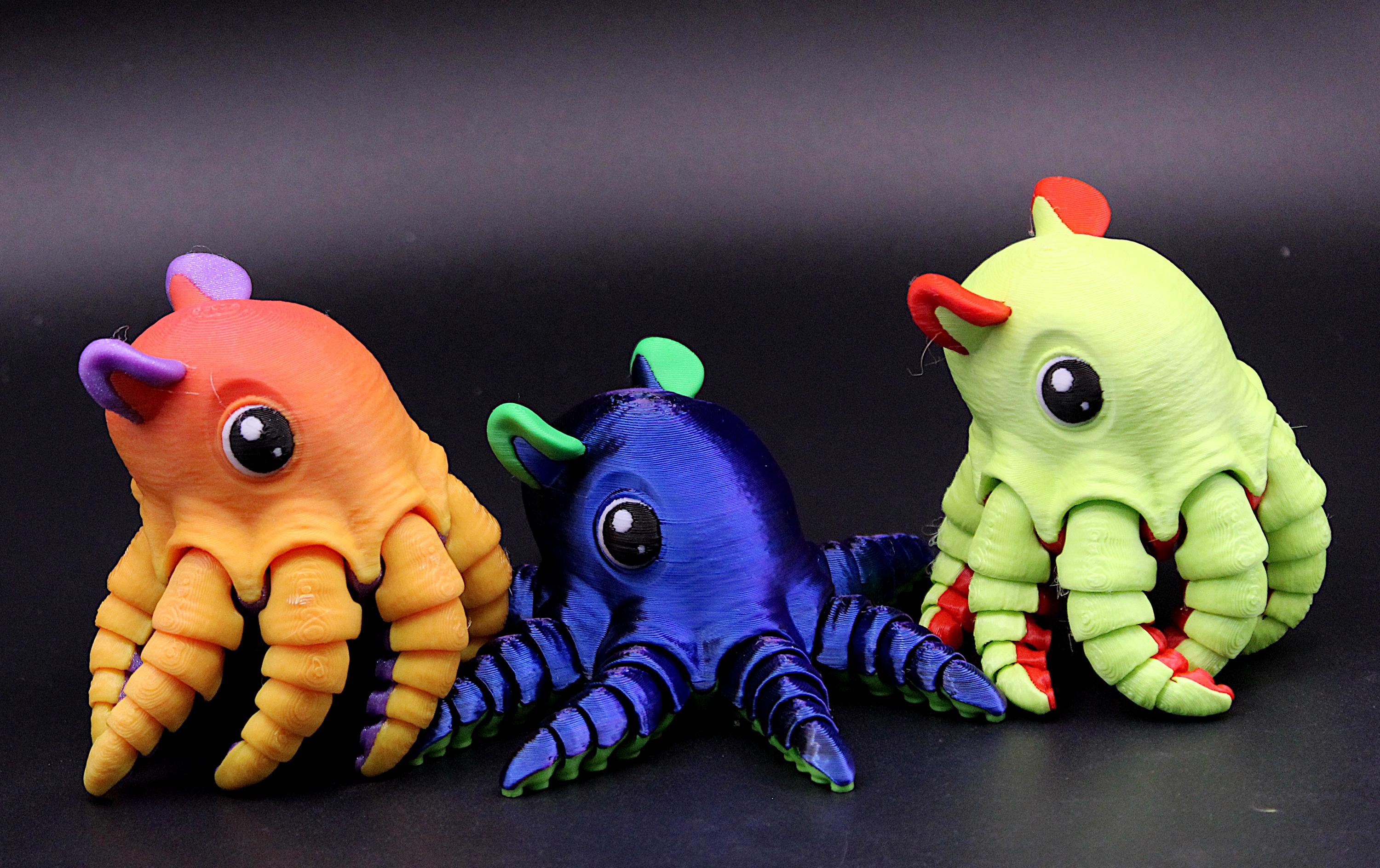 3D Printed Flapjack Octopus: Articulated Desk Figurine - Etsy