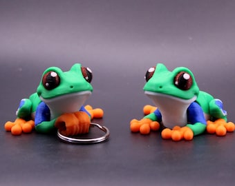 Red-Eyed Tree Frog Magnet | 3D Printed Locker Decor