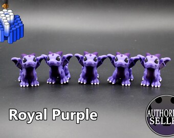 Articulated Hatchling Dragon | Royal Purple 3D Printed Dragon Collectible