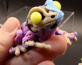 Zombie Frog Magnet – 3D Printed Glow Eye Fridge Magnet Fidget