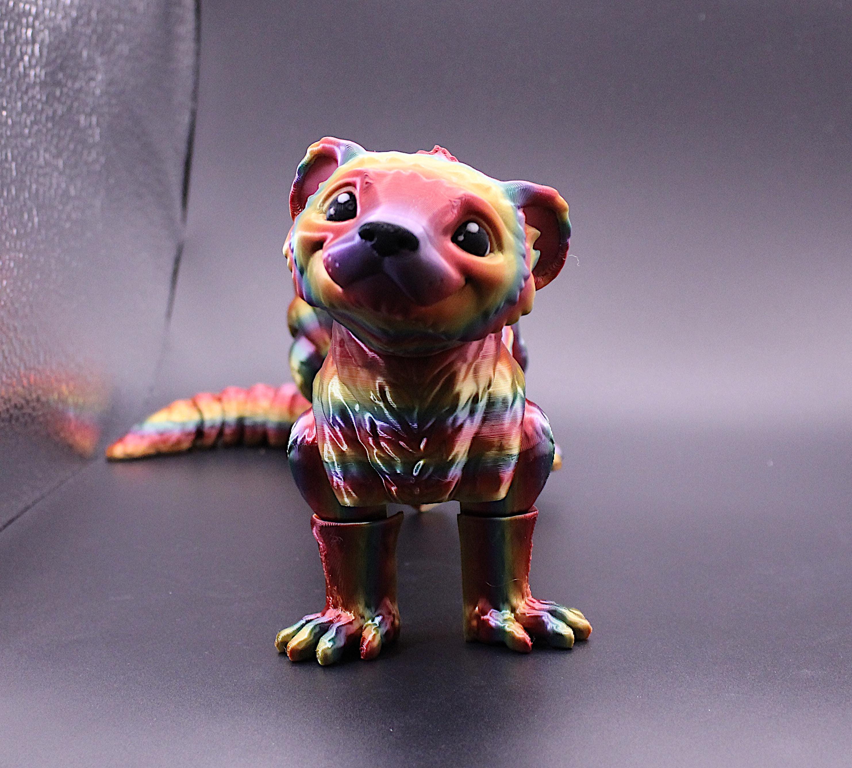 thumbnail image 2 of Buy Articulated Ferret Sensory Pet Ferret 3d Printed Animal Cute Little Statue Online In India 2 of 12