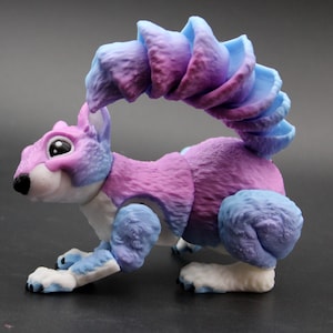 Einhorn-Traum-Eichhörnchen - 3D gedruckte bewegliche gegliederte Wesenfigur