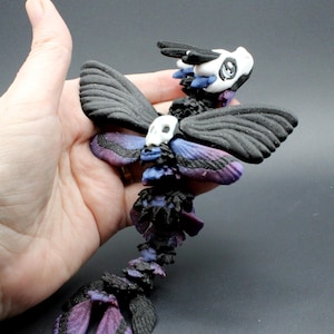 3D Printed Deathshead Moth Dragon – Gothic Glow-in-the-Dark Creature