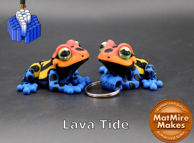 Magnetic Mini Tree Frog – 3D Printed Colorful Figurine for Desk or ...