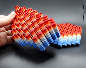 Climate Data StrataStack Hex Fidget – drukowana w 3D dekoracja biurka Fidget – duża
