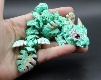 Figurka smoka Monstera drukowana w 3D | Prezent dla miłośnika roślin