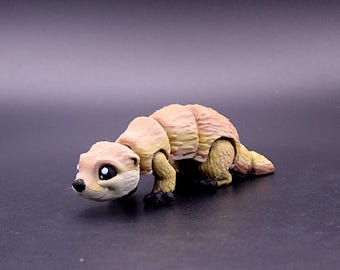 Mini River Otter – 3D-geprint scharnierend fidgetbeeldje, Desk Buddy Companion