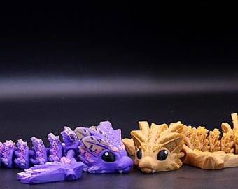 Malutki Latający Wąż | Smok z Pierzastym Ogonem | Smok z Ruchomymi Przegubami, Drukowany w 3D | Miniaturowe Stworzenie Fantasy