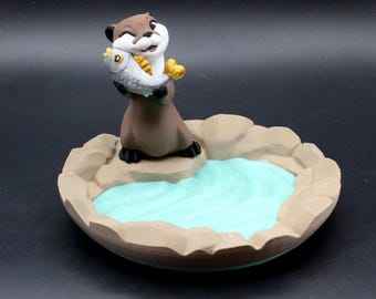 Tacka na biżuterię w kształcie serca Otter Love Ring Dish – drukowana w 3D tacka na biżuterię w kształcie serca
