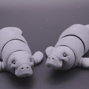 Lächelnde Seekuh-Figur - 3D gedruckte Seekuh, niedlicher Schreibtisch-Buddy, nur Chill Vibes