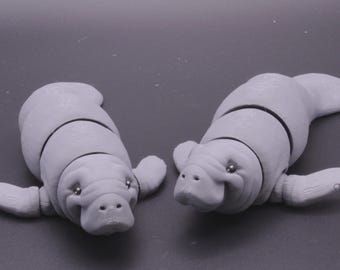 3D-utskriven sjökofigur – 15 cm sjöko-skrivbordskompis