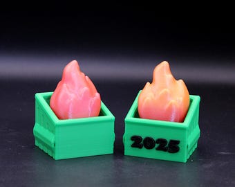 Dumpster Fire Clicker – 3D Printed Desk Fidget 2025 Edition