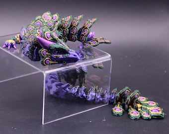 Peacock Dragon – 3D Printed Articulated Jungle-Inspired Fantasy Creature