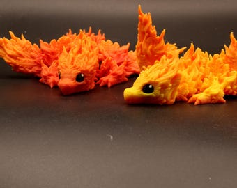 Articulated Phoenix Dragon – 3D Printed Fire Dragon Fantasy Collectible