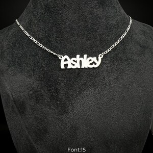 925 Sterling Silber personalisierte Namenskette, individuelles Geschenk für Brautjungfern, Massivsilber winziger Namenskette, einzigartiger personalisierter Schmuck
