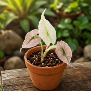 Alocasia Venom Pink Albo — Tissue Culture Plant | Rare Collector