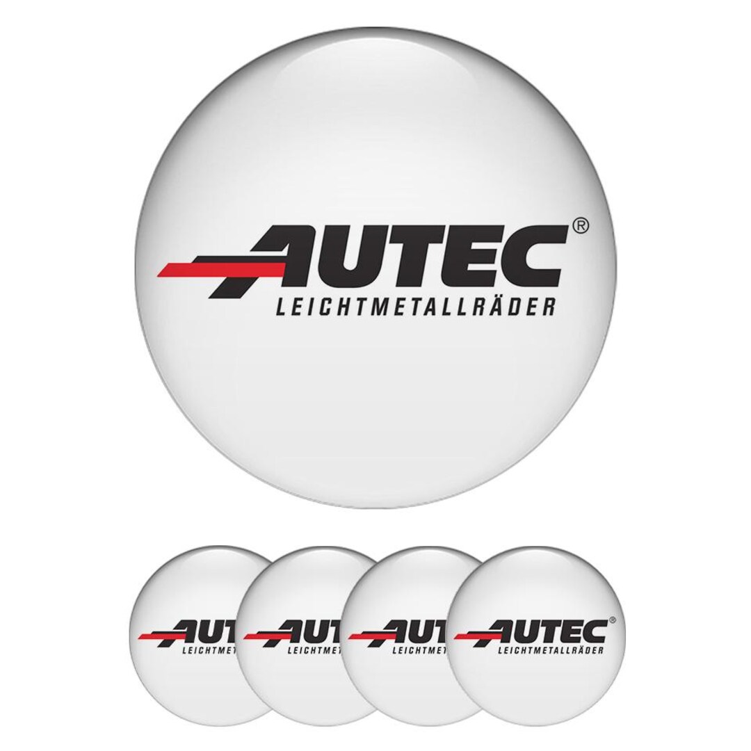4x Autec Centered Wheel Cap Sticker, Domed Wheel Hub Cover, Car Logo ...