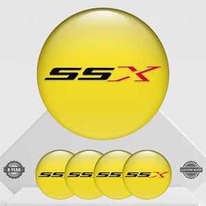 4 pegatinas con el emblema de Chevrolet: pegatinas abovedadas con resina para ruedas y cubos centrales.