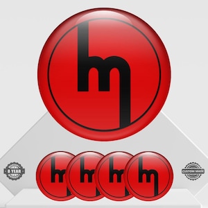 4 pcs Mazda decals, self-adhesive emblem sticker - 3D domed sticker for wheels & hubs top