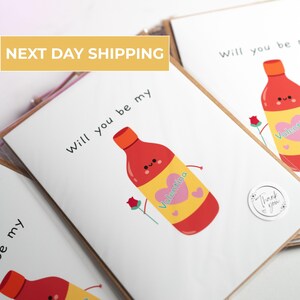 Will You Be My Valentina? | Valentines Day Card | Cute Love Hot Sauce ...