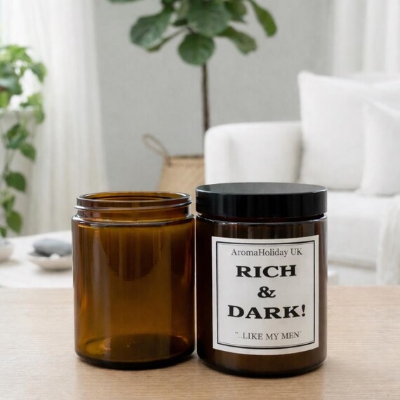 RICH & DARK, Ginger Cake Scented Soy Candle, Funny Gift