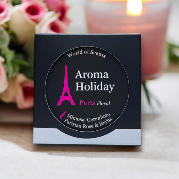 Parisian Romance Scented Soy Candle: French Rose, Mimosa, Herbs