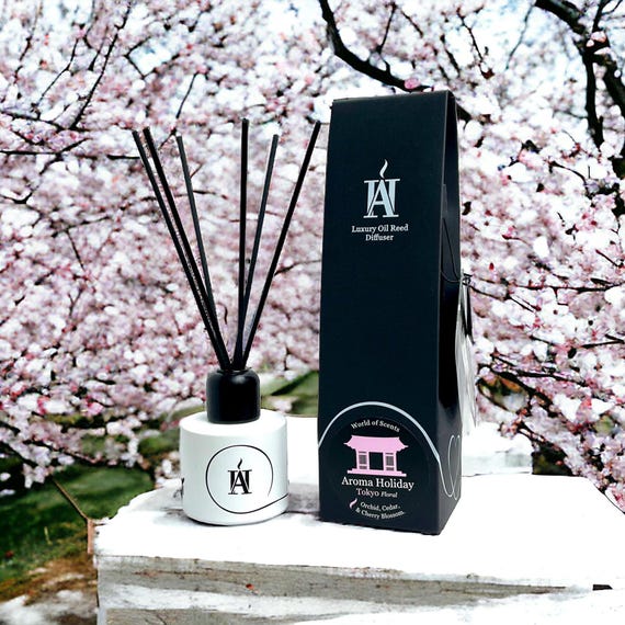 TOKYO, JAPAN Floral Reed Diffuser: Luxury Home Scent, Long Lasting and relaxing.
