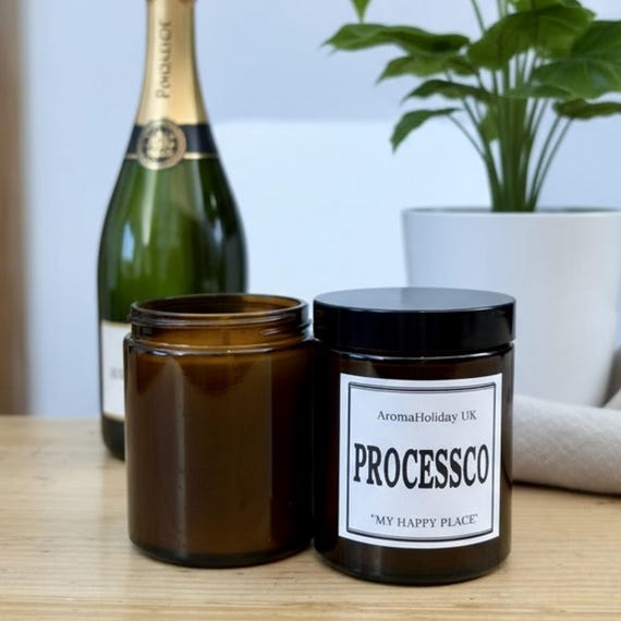 Prosecco Scented Soy Candle: Funny Gift, Citrus & Fruity Home Fragrance