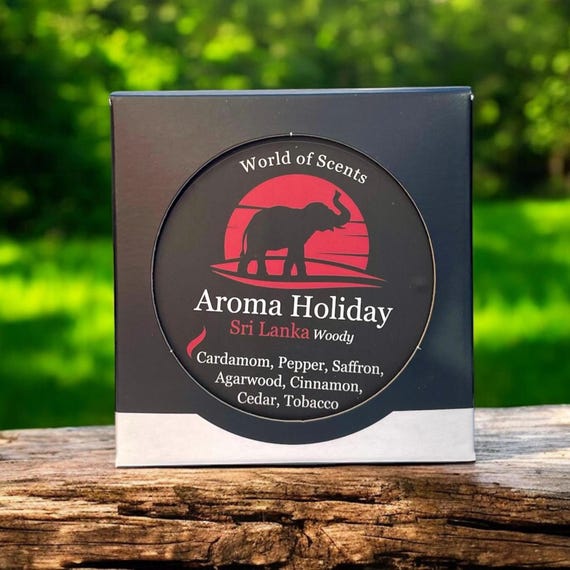 Sri Lanka Scented Soy Candle: Woody Spice Home Fragrance