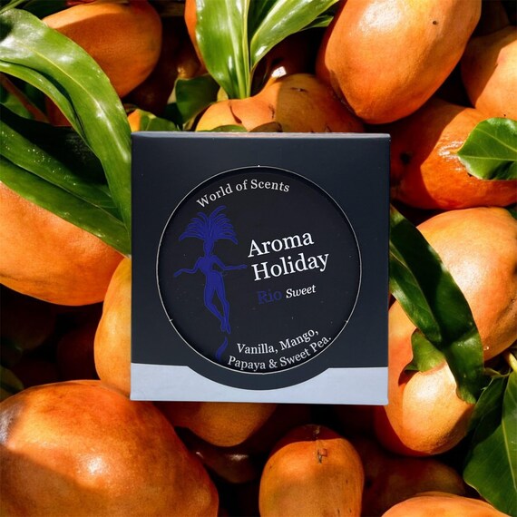 Rio Scented Soy Candle: Tropical Mango, Papaya & Vanilla