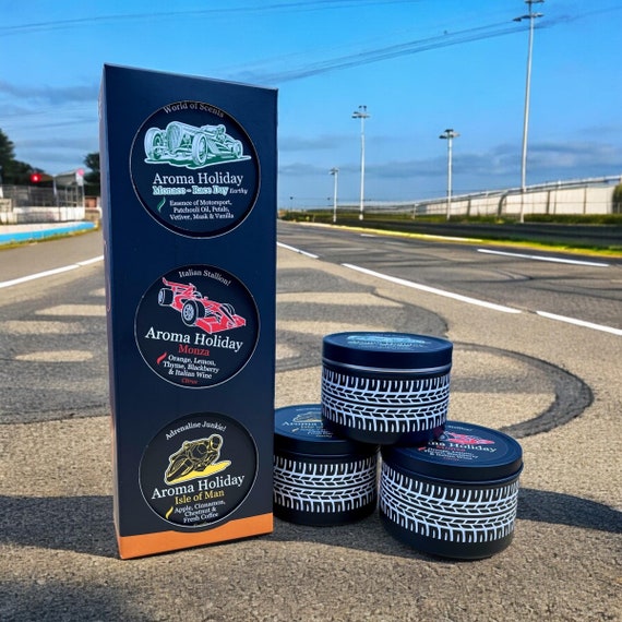 Motorsport Scented Soy Candle Gift Set: Monaco, Monza, Isle of Man