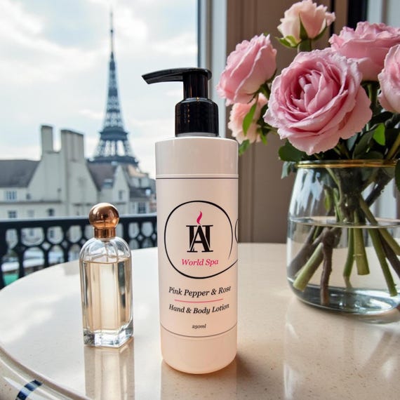 World SPA Parisian Pink Pepper Rose Hand and Body Lotion – Vegan Floral Moisturising Skincare