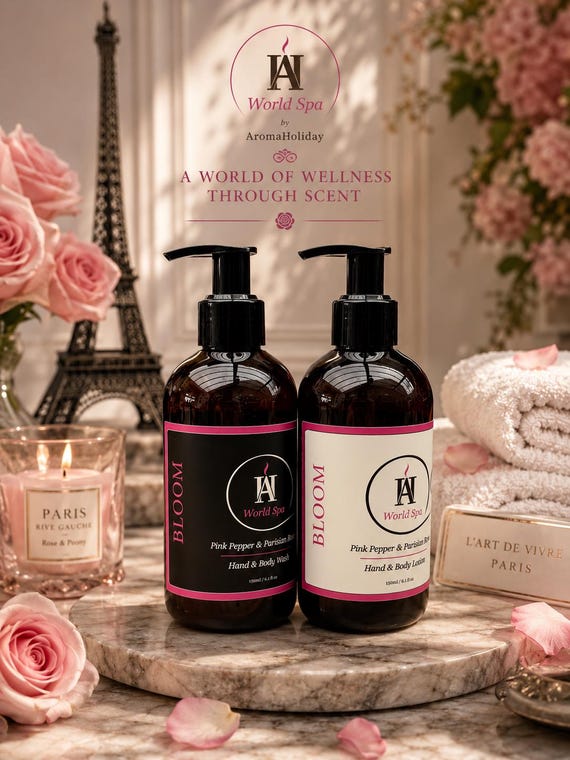 Pink Pepper Parisian Rose Hand Care Duo – Vegan Wash Lotion Gift Set