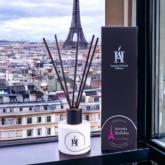 PARIS, FRANCE Floral Reed Diffuser: Luxury Home Scent, Long Lasting and calming.